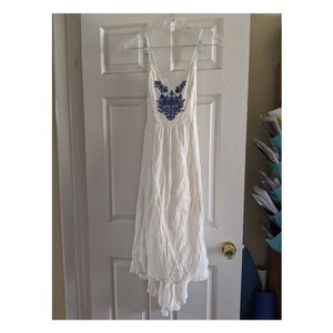 Hollister Creme Embroidered Summer Dress